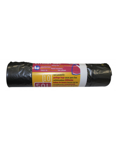 Sac Poubelle 50L Lien Coulissant Lien coulissant pratique et robuste - Embal'Sac