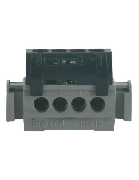 Bornier 1 fonction 4 trous phase noir