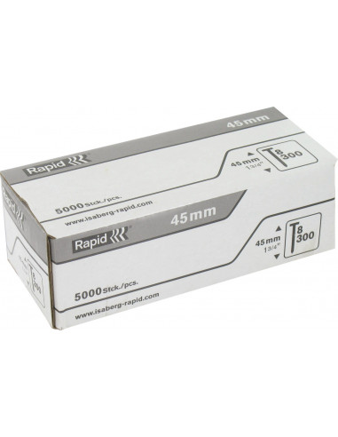 Pointes tête n°8, 45mm, galva  5000 pièces - 3221631005364 - Rapid - 035521