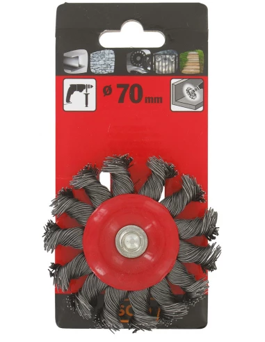 Brosse circulaire mèches acier torsadées 70 12000