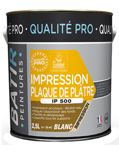 Peinture aquarel sous-couche pot 2,5 l blanc - 3661521116532 - Batir Peintures - 749898