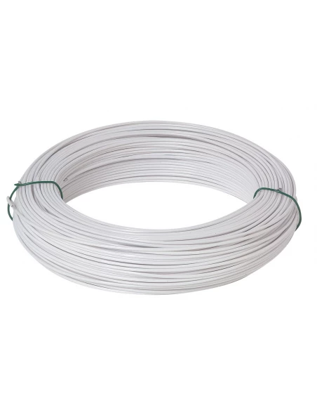 Fil de tension galvanisé plastifie blanc 2,7mm 100m