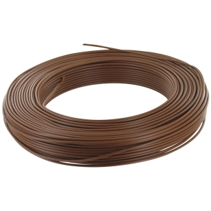 Fil électrique H07 v-u 2,5 mm² couronne 100 m marron