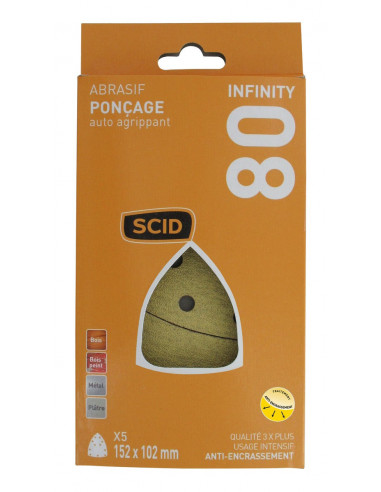 Patin de ponçage Infini G80 Longévité et efficacité pour ponçage intermédiaire - SCID