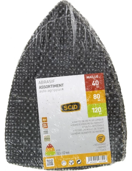 Patin iron auto-agrippant 152 x 102 mm 40 x 2 / 80 x 4 / 120 x 4 10