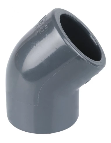 Coude pvc a coller 45 d 63
