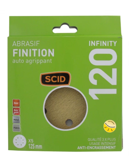 Disque auto-agrippant ø 125 mm 8 trous 120 5