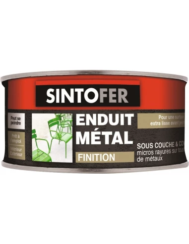 Enduit métal de finition sintofer boîte 170 ml