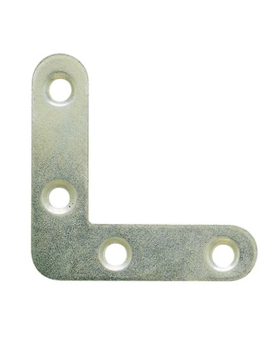 Equerre plate bout rond s 16 x 1,5 80 x 80