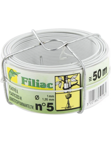 Bobinot plastifié plastifiée blanc 1,35 x 50