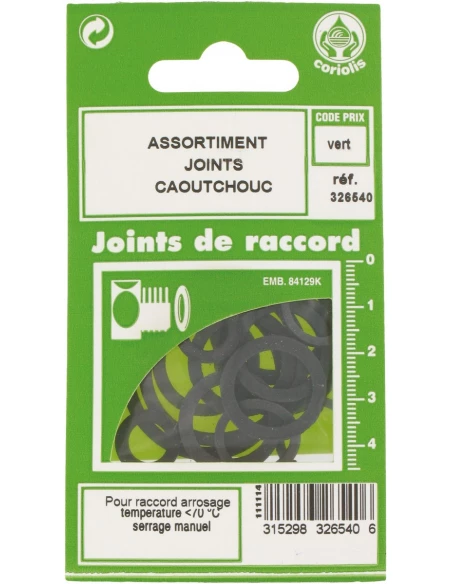 Joint caoutchouc pour l'arrosage assortiment 14