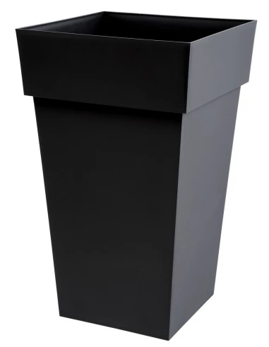Pot haut et carré gamme esprit toscane anthracite 62 litres - EDA