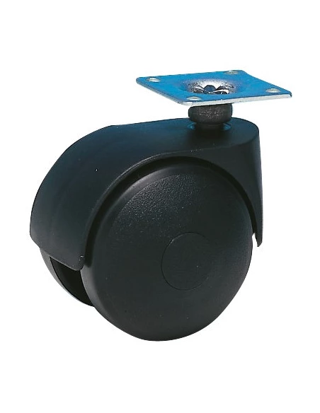 Roulette twiny noire à platine pivotante 65 x 50 40