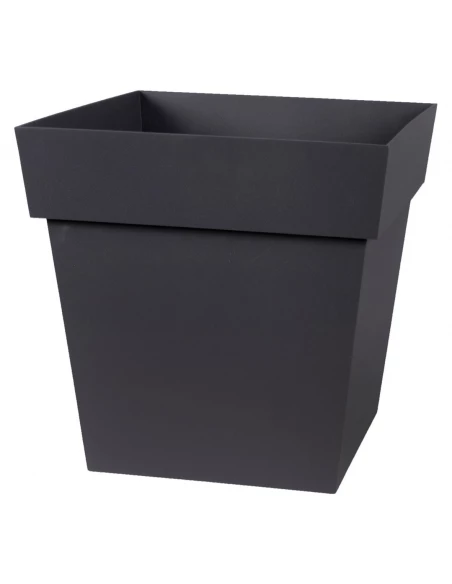 Pot carré TOSCANE 22 L - Gris anthracite