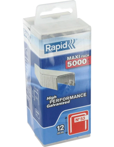 Agrafe n°53, 12mm, galva 5000 pièces - RAPID