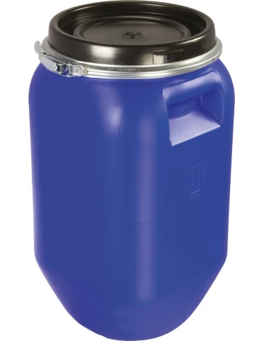 1 Fut De Maceration 30 L Bleu, Avec Couvercle + Cerclage Fer, Qualité Alimentaire - AUTRE