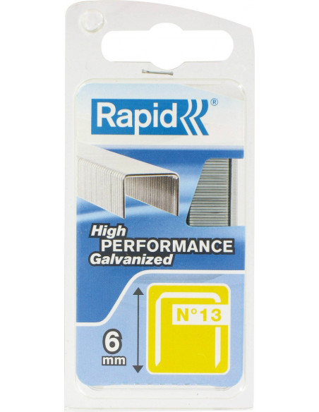 Agrafe Rapid 6mm Galva Agrafes galvanisées Type 13 pour agrafeuses Rapid - Rapid