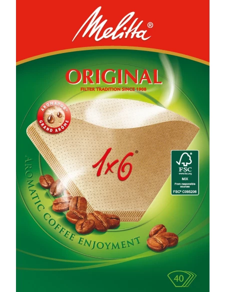 Filtre original papier brun bg taille 1 x 6 40