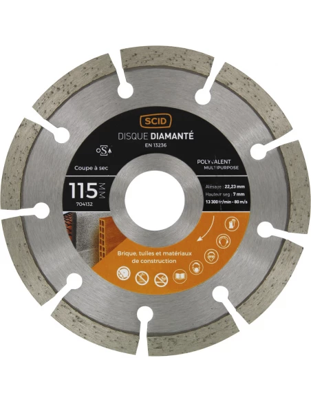 Disque polyvalent matériaux 115 22,23