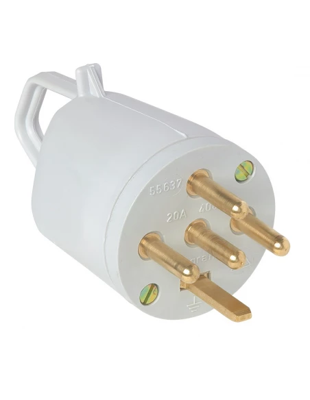 Fiche Plastique Plexo 3p+n+t 20 A Legrand - Mâle - Gris