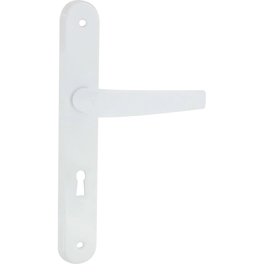 Poignée de porte aluminium époxy blanc AVORIAZ clé l -DT2000