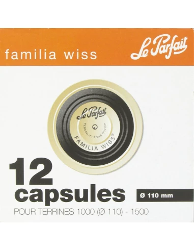 Capsule pour terrine familia wiss Ø 110 Noire - Boite 12 - LE PARFAIT