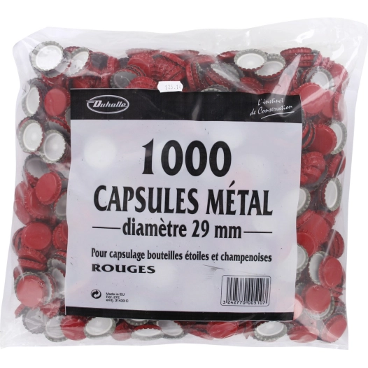 Capsule bouteille champenoise rouge sans opercule 1000 29