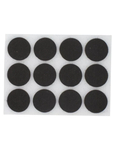 Patin feutre marron adhésif rond ø 22 dim (mm) 12 pce(s)