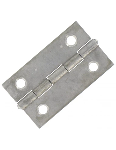 Charnière carrée simple feuille s acier décapé 40 x 40