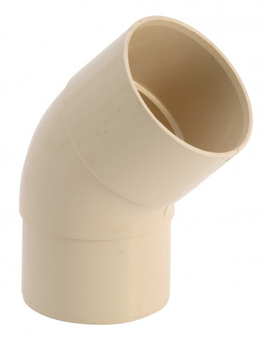 Coude M/F 67°30 Sable Raccord PVC évacuation - Girpi