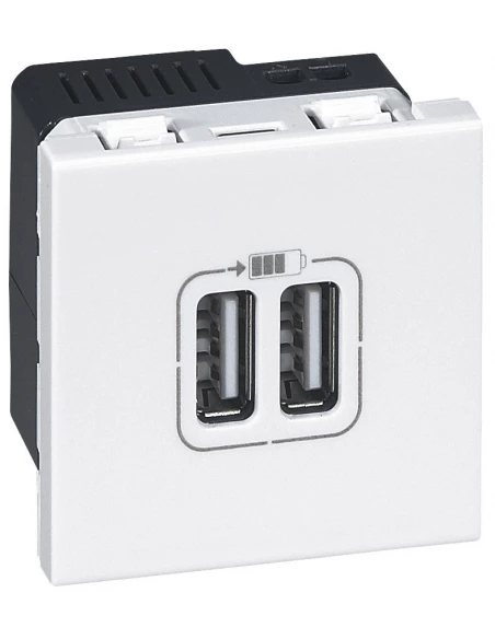 Prise Double Usb 2400 Ma Legrand - Mosaïc - 2 Modules