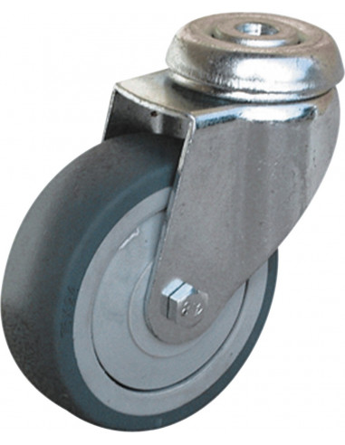 Roulette Pivot UNIROL 50mm Mobilité fluide et fixation par trou - Guitel Hervieu