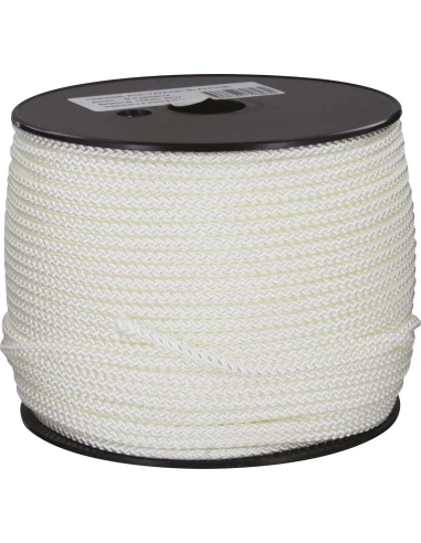 Drisse polyamide tressé blanc 4mm x 100m