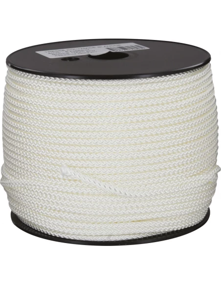 Drisse polyamide tressé blanc 4mm x 100m
