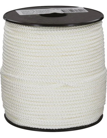 Drisse polyamide tressé blanc 3 x 100