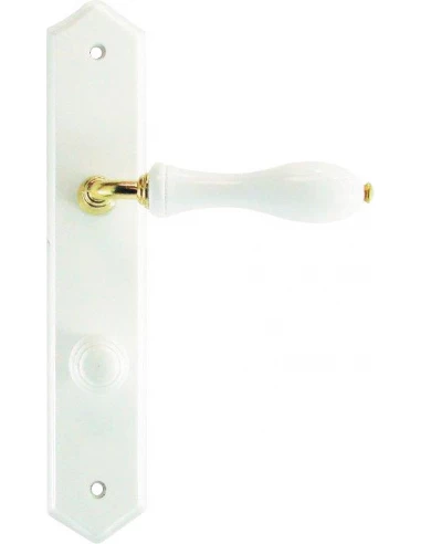 Poignée de porte - Tradition bois - Blanc - 195 mm à condamnation - Dt 2000