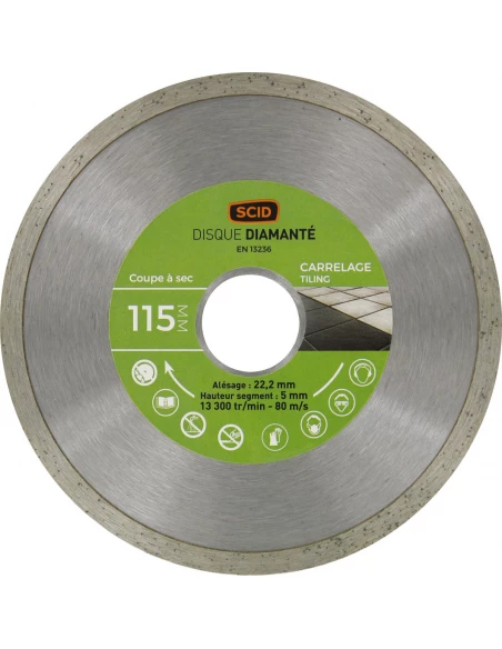 Disque carreleur entrée de gamme 115 22,23