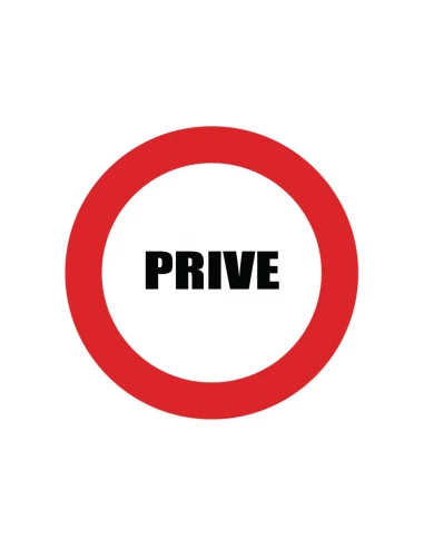 Disque signalétique adhésif ø 8 cm privé