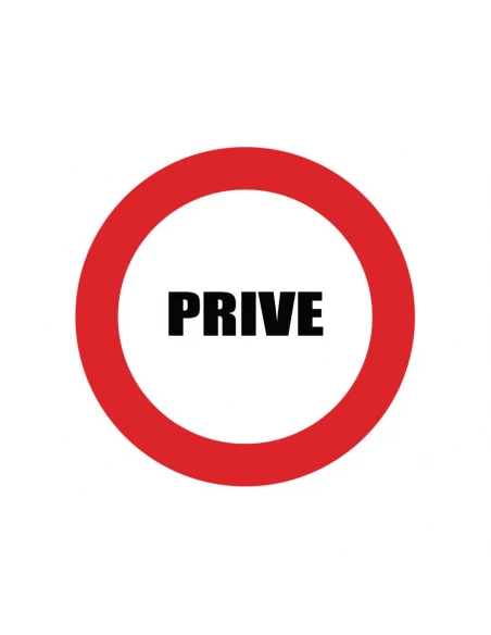 Disque signalétique adhésif ø 8 cm privé