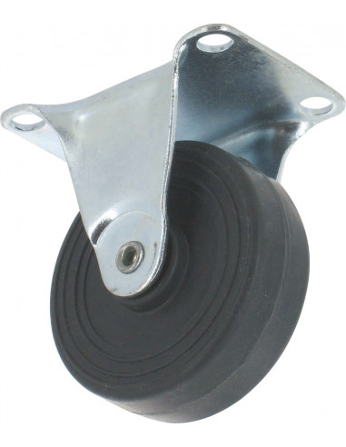 Roulette mini roll à platine fixe roue plastex gris 54 x 42 15