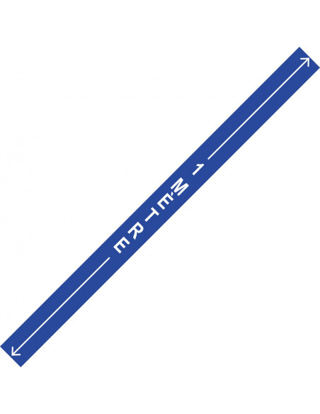 1 mètre+flèche bleu vertical
