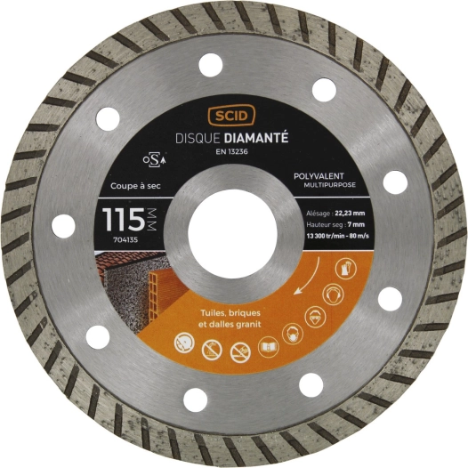 Disque polyvalent crènelé 115 22,23