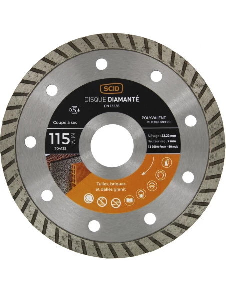 Disque polyvalent crènelé 115 22,23