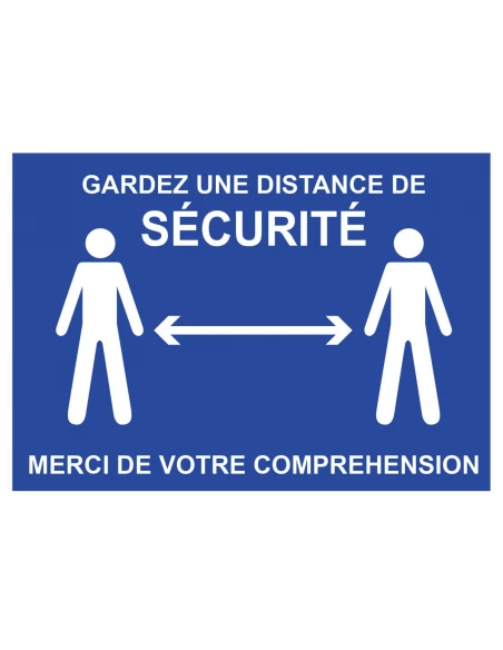 distance sécurité rigide bleu