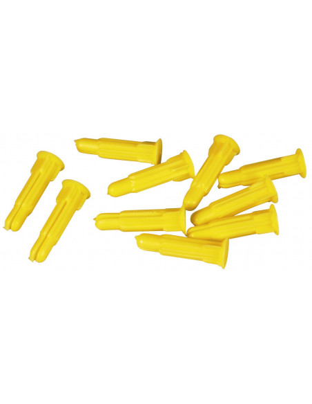 Cheville nylon pour vis à bois jaune 6 x 35 - 100 pièces - FISCHER