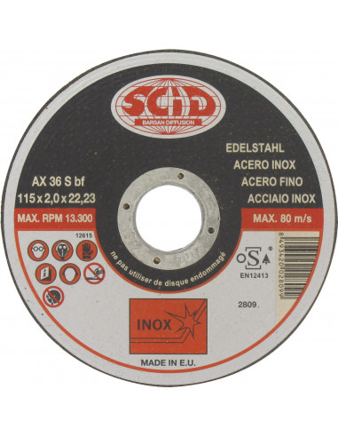 Disque à tronçonner Inox Performance Inox 115mm - SCID