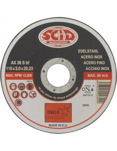 Disque abrasif type silver métaux ø x ep (mm) 115 x 2