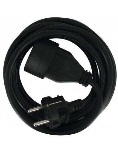 Prolongateur cable souple noir h05 vv-f 3g 1,5 mm² 3