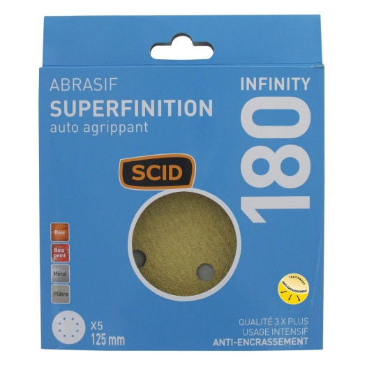 Disque auto-agrippant ø 125 mm 8 trous 180 5