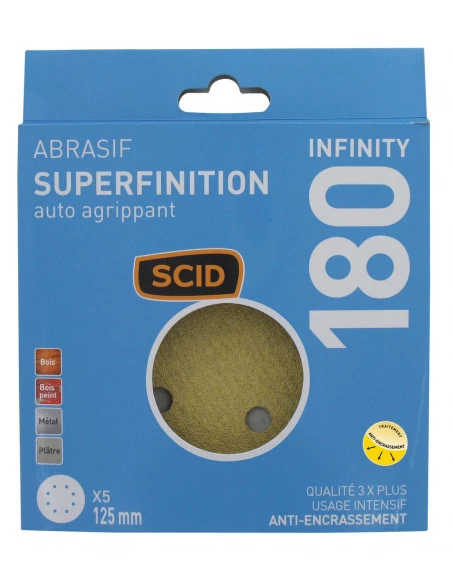 Disque auto-agrippant ø 125 mm 8 trous 180 5